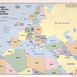 Large Political Map Of Europe, North Africa And The Middle East Within Map Of Europe Asia And Africa With Countries