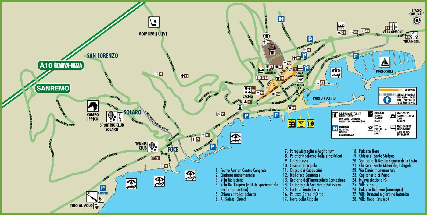 Large San Remo Maps For Free Download And Print | High-Resolution regarding Map Of San Remo Italy