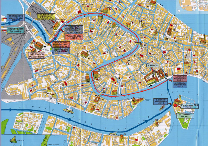 Free Printable Map of Venice Italy
