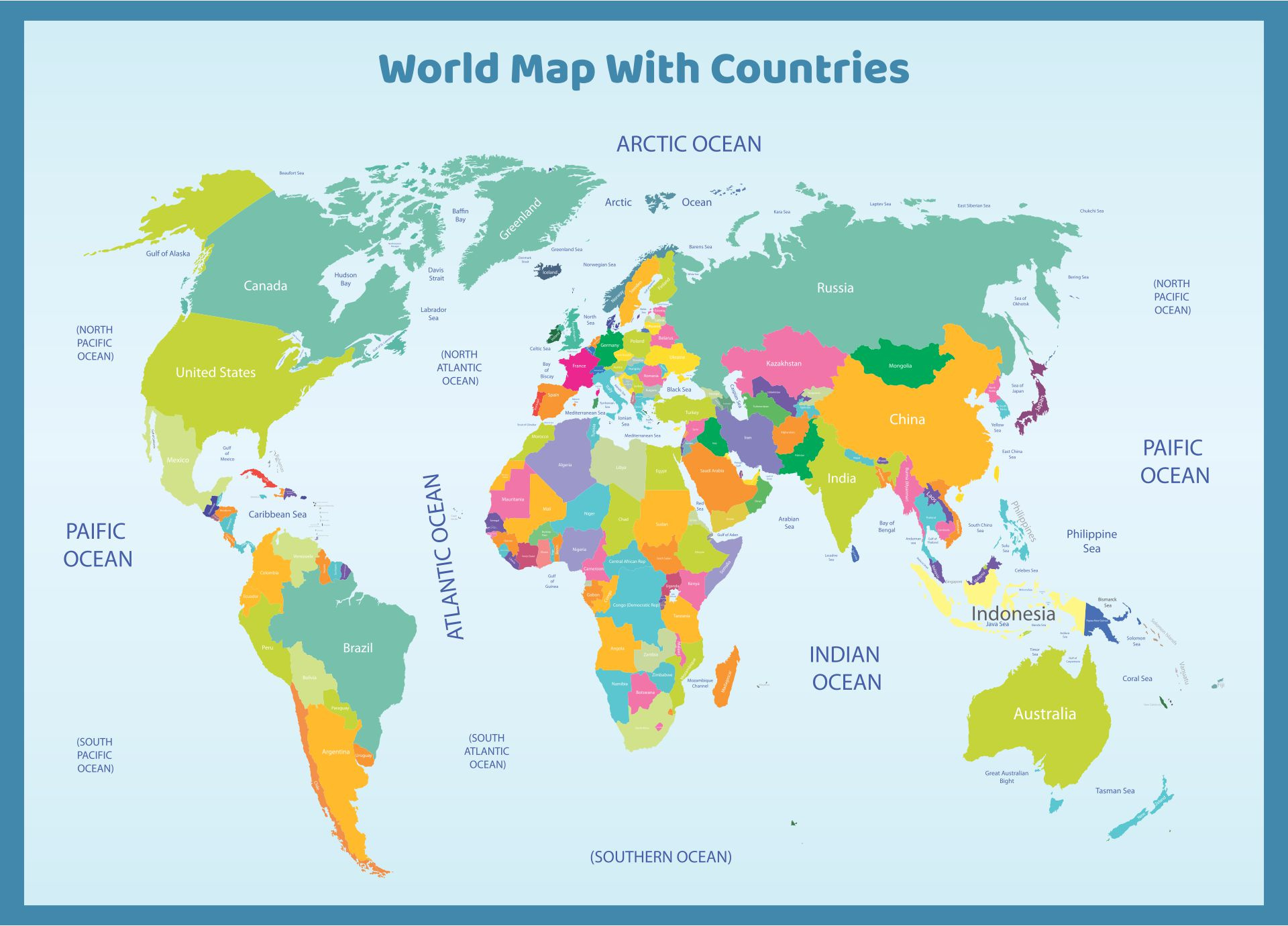 Large World Map - 10 Free Pdf Printables | Printablee with regard to 8 5 X 11 Printable World Map