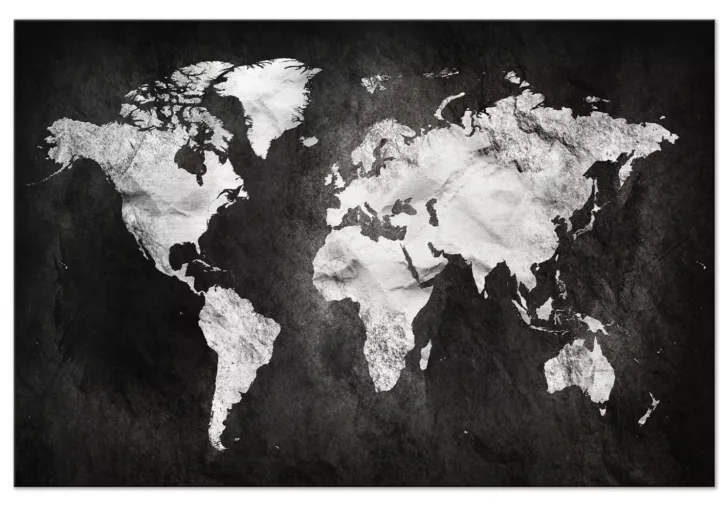 Large Printable World Map Black and White