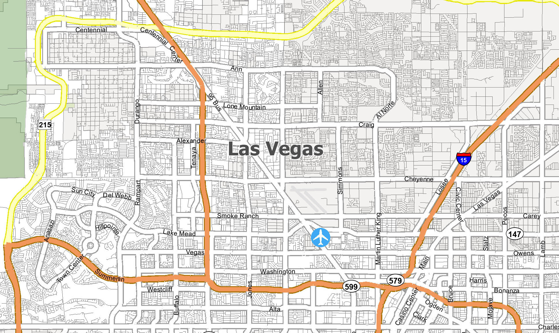 Las Vegas Map, Nevada - Gis Geography for Printable Map Of Las Vegas Nv
