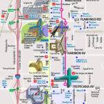 Las Vegas Map Of Things To Do   Detailed Road & Street Names Plan For Las Vegas Strip Hotel Map Printable