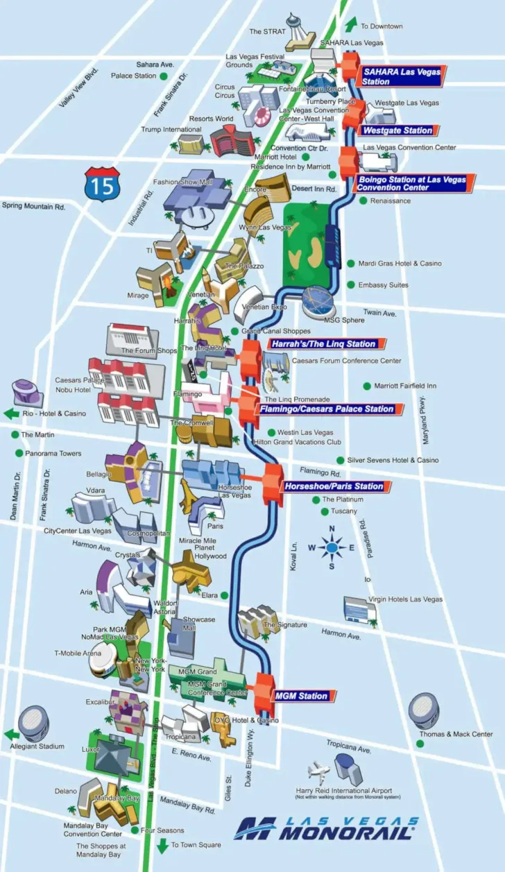 Las Vegas Strip Map 2025 Printable
