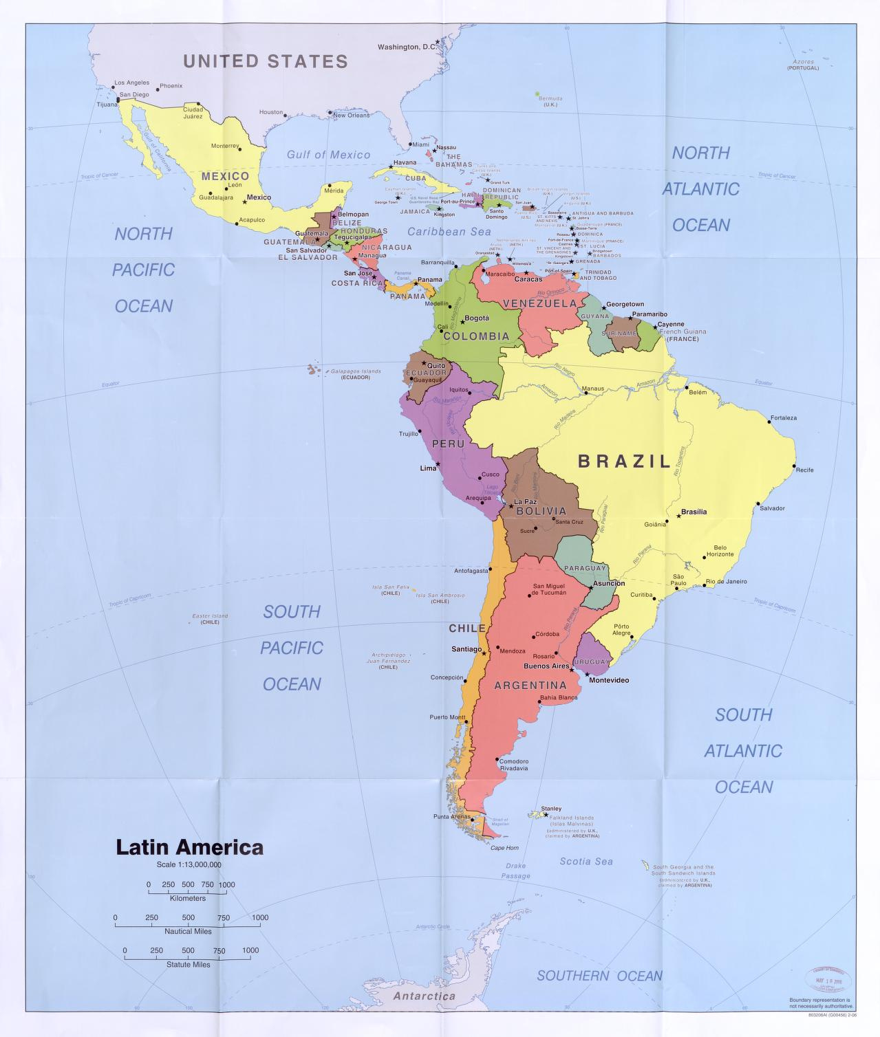 Latin America. | Library Of Congress with North America And South America Map With States
