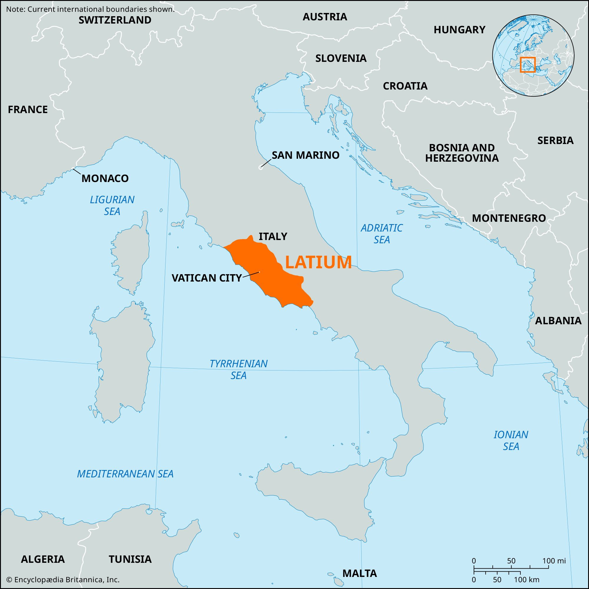 Latium | Italy, Rome, Map, &amp;amp; History | Britannica pertaining to Map Of Italy With Rome