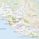 Lazio Maps In Map Of Lazio Region Italy