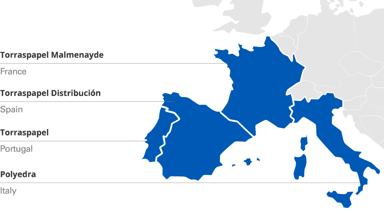 Lecta Lecta | Lecta Distribution Group pertaining to Map of Portugal Spain France and Italy
