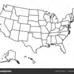 Leere Umrisskarte Der Usa Stock Vektorbild Von ©Pyty 423739574 Pertaining To Free Printable Blank Outline Map Of The United States