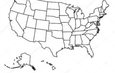 Leere Umrisskarte Der Usa Stock-Vektorbild Von ©Pyty 423739574 pertaining to Free Printable Blank Outline Map of the United States