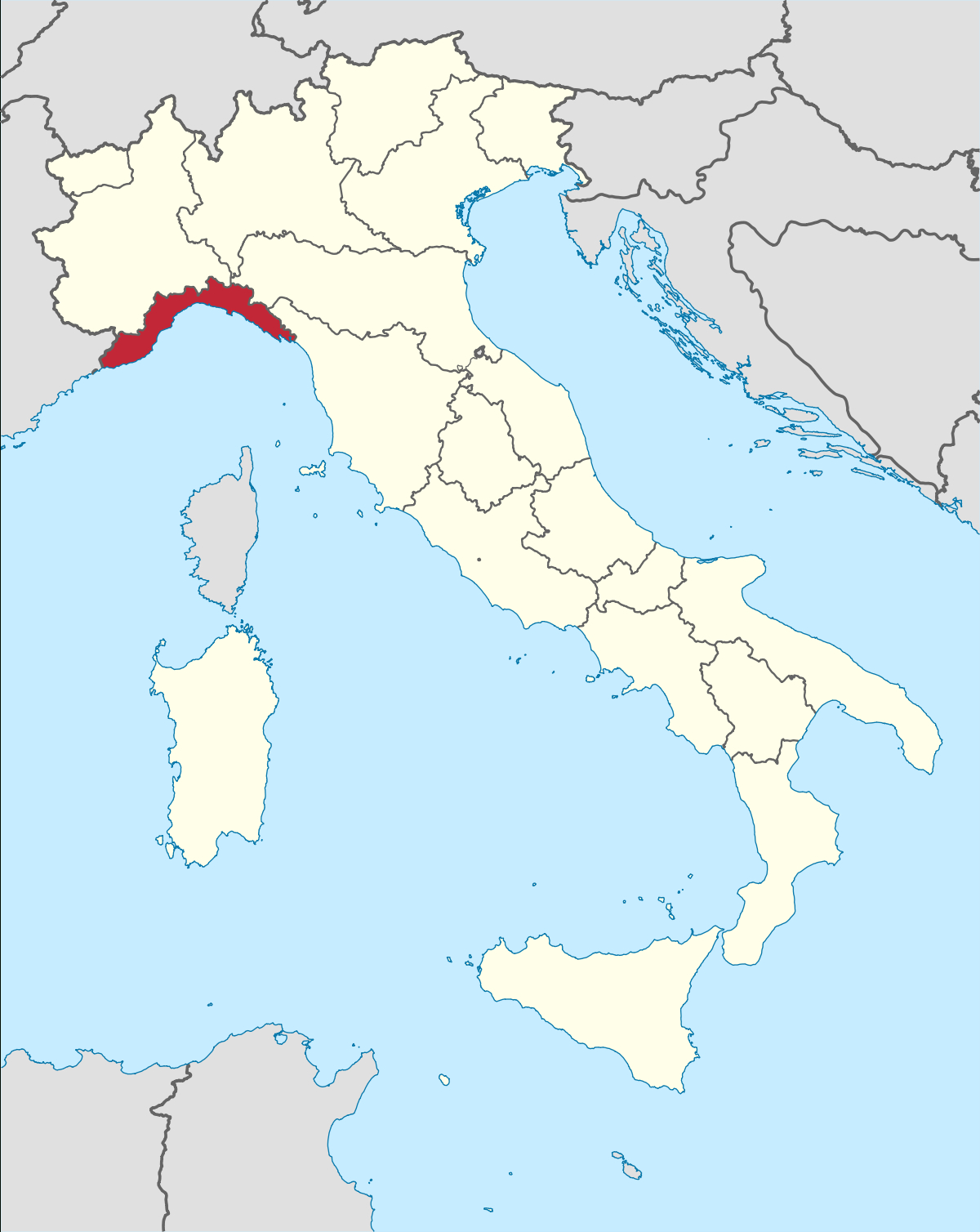 Ligurien – Wikipedia in Map Of Liguria Region Of Italy