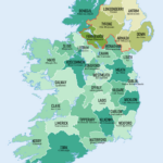 List Of Irish Countiesarea   Wikipedia Inside Map Of Ireland And Northern Ireland Counties
