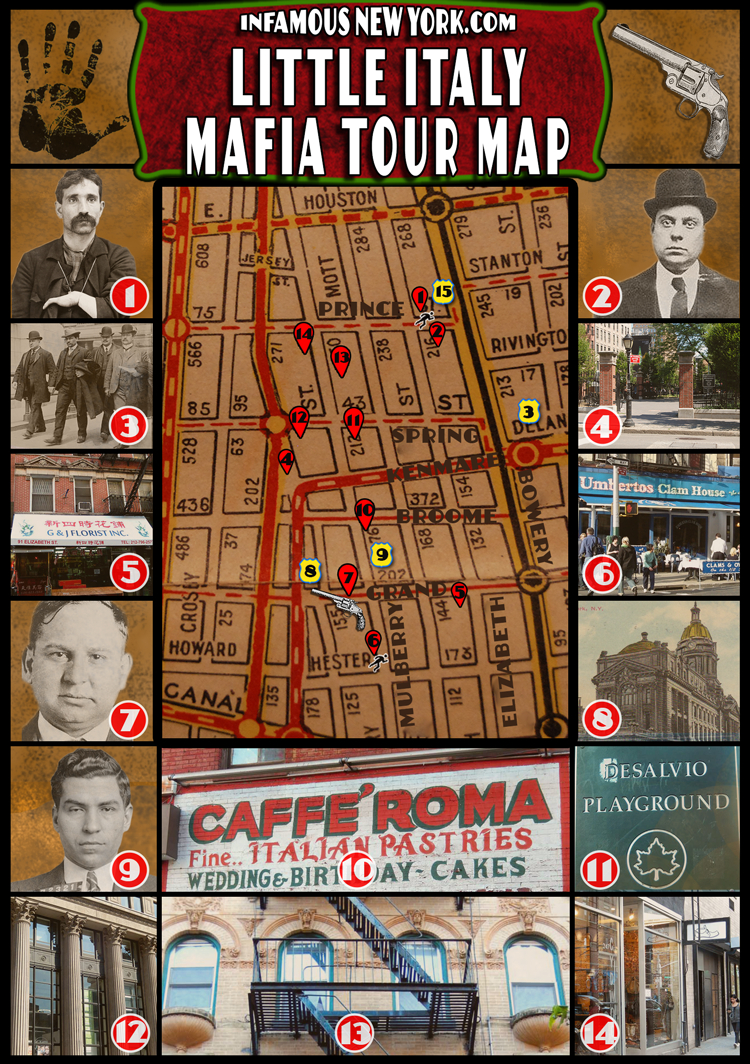 little italy mafia walking tour map infamous new york with map of little italy new york city Little Italy Mafia Walking Tour Map | Infamous New York with Map Of Little Italy New York City