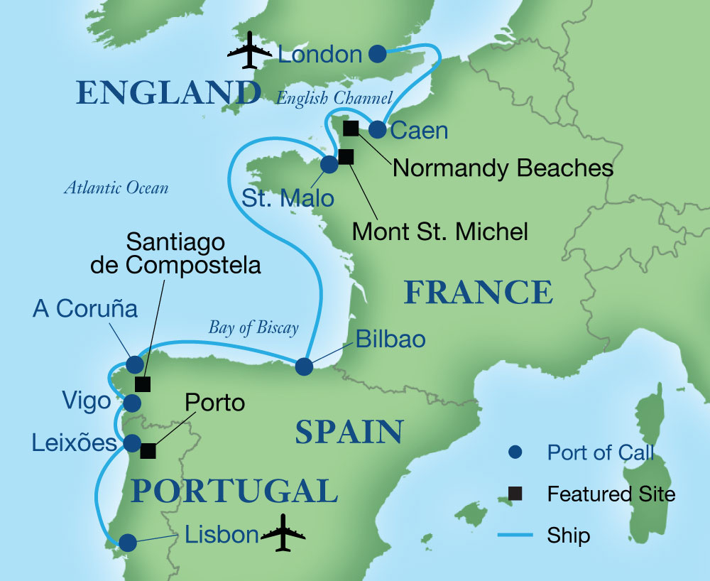 London To Lisbon: Cruising Europe&amp;#039;S Western Shores | Smithsonian with Map Of England Spain And Portugal