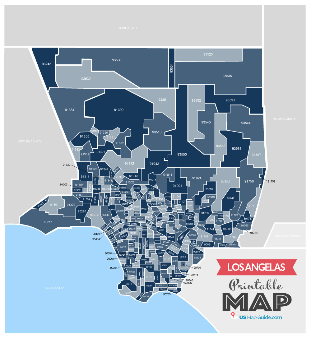 los angeles ca zip code map 66 zip codes us map guide regarding los angeles zip code map printable Los Angeles, Ca Zip Code Map (66 Zip Codes) – Us Map Guide regarding Los Angeles Zip Code Map Printable