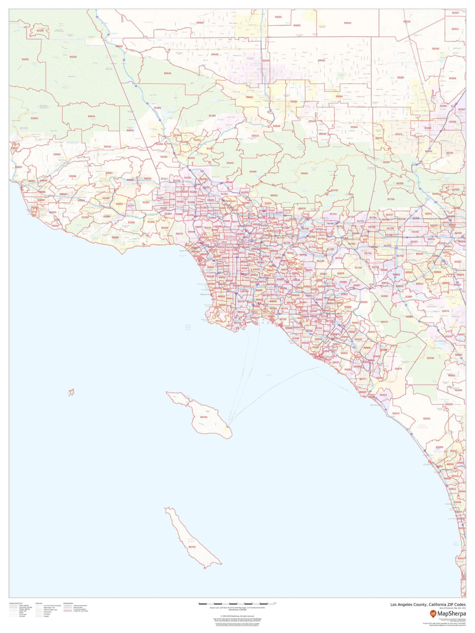 Los Angeles County Zip Code Map Printable | Adams Printable Map