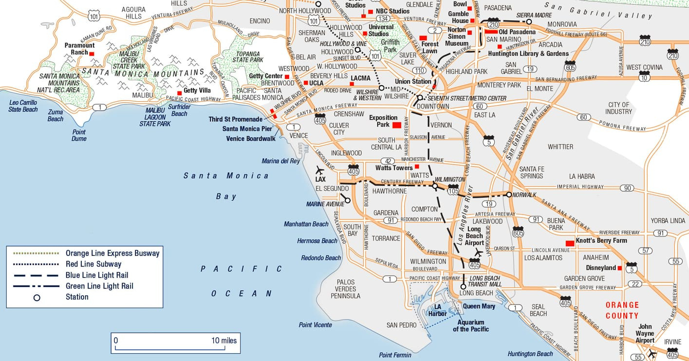 Los Angeles Maps - The Tourist Maps Of La To Plan Your Trip intended for Printable Map Of Los Angeles Area