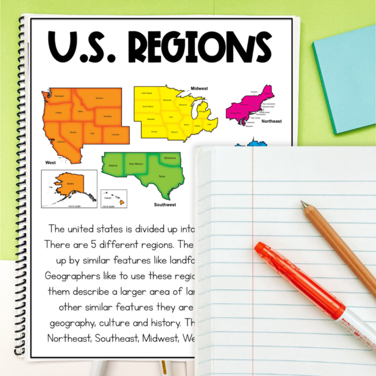 5 Regions Of The United States Printable Map | Adams Printable Map