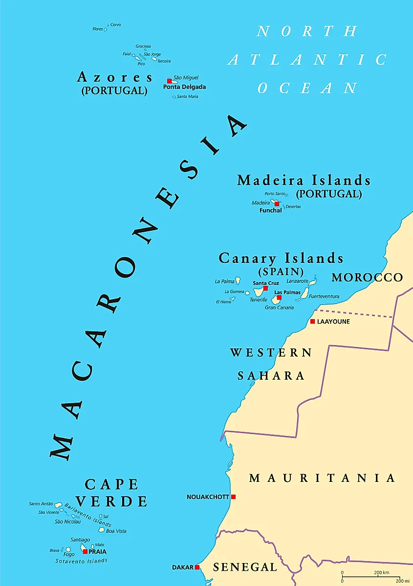 Madeira Islands - Worldatlas with Map Of Madeira Portugal And Spain