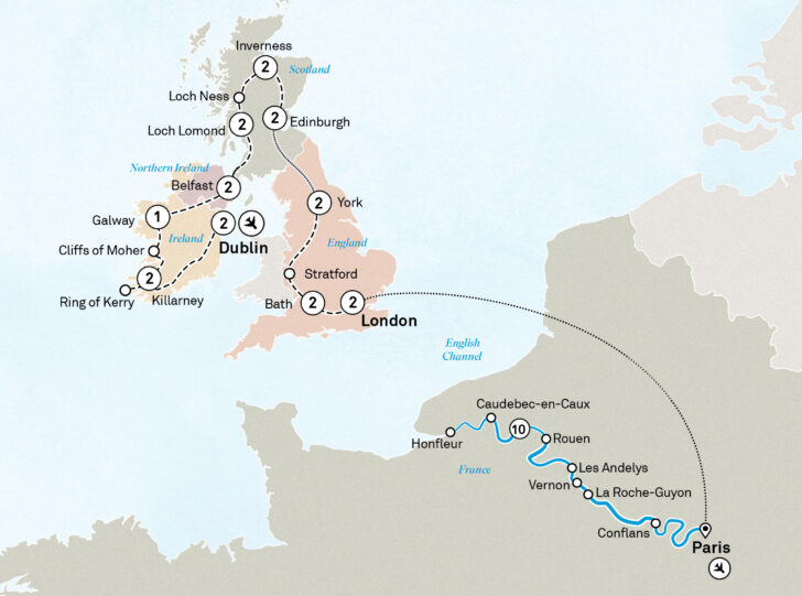 Map of England France and Scotland