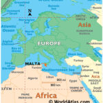 Malta Maps & Facts   World Atlas Inside Map Of Malta And Italy