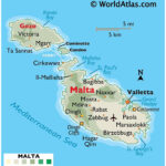 Malta Maps & Facts   World Atlas Throughout Map Of Malta And Italy