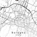 Map Bologna Italy City Map White With City Map Of Bologna Italy