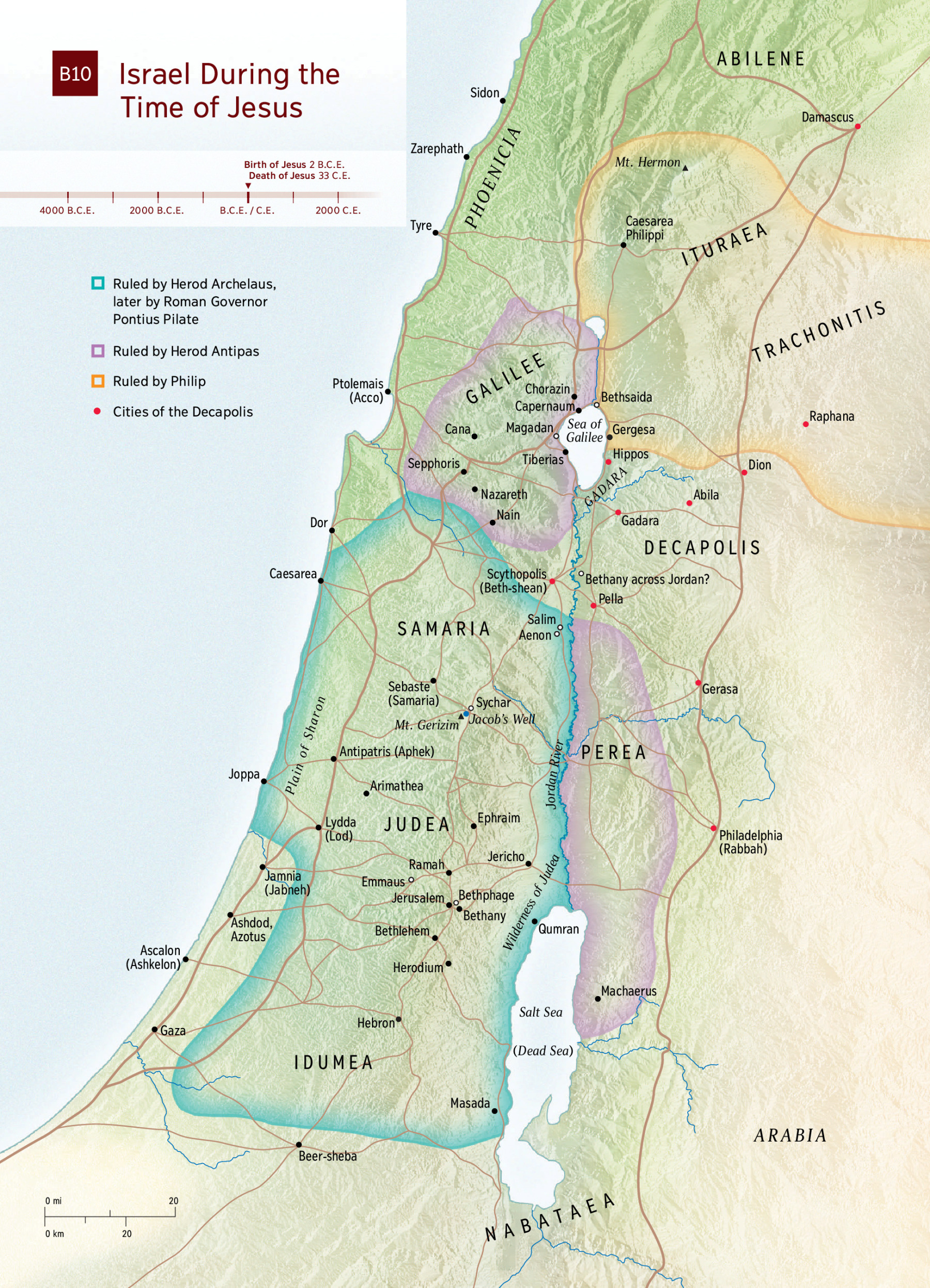 Map: Israel In Jesus&amp;#039; Time | Nwt throughout Printable Map of Israel In Jesus Time
