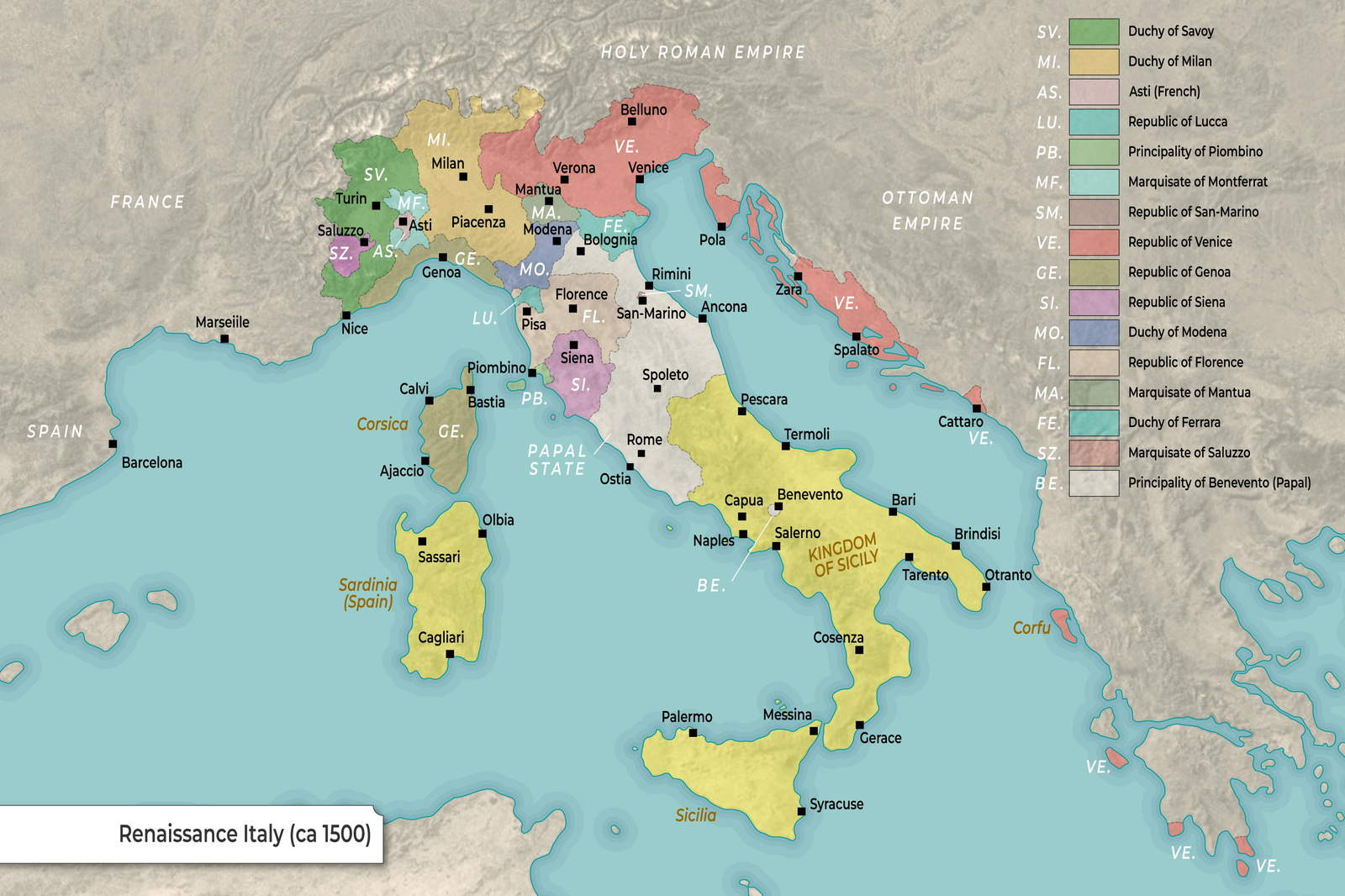 Map: Italian Peninsula During The Renaissance || Thecollector with Map Of Italy In Renaissance