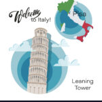 Map Italy Pisa Leaning Tower Set Royalty Free Vector Image Inside Leaning Tower Of Pisa Italy Map