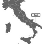 Map Italy With Road Sign Bari Royalty Free Vector Image Within Bari On Map Of Italy
