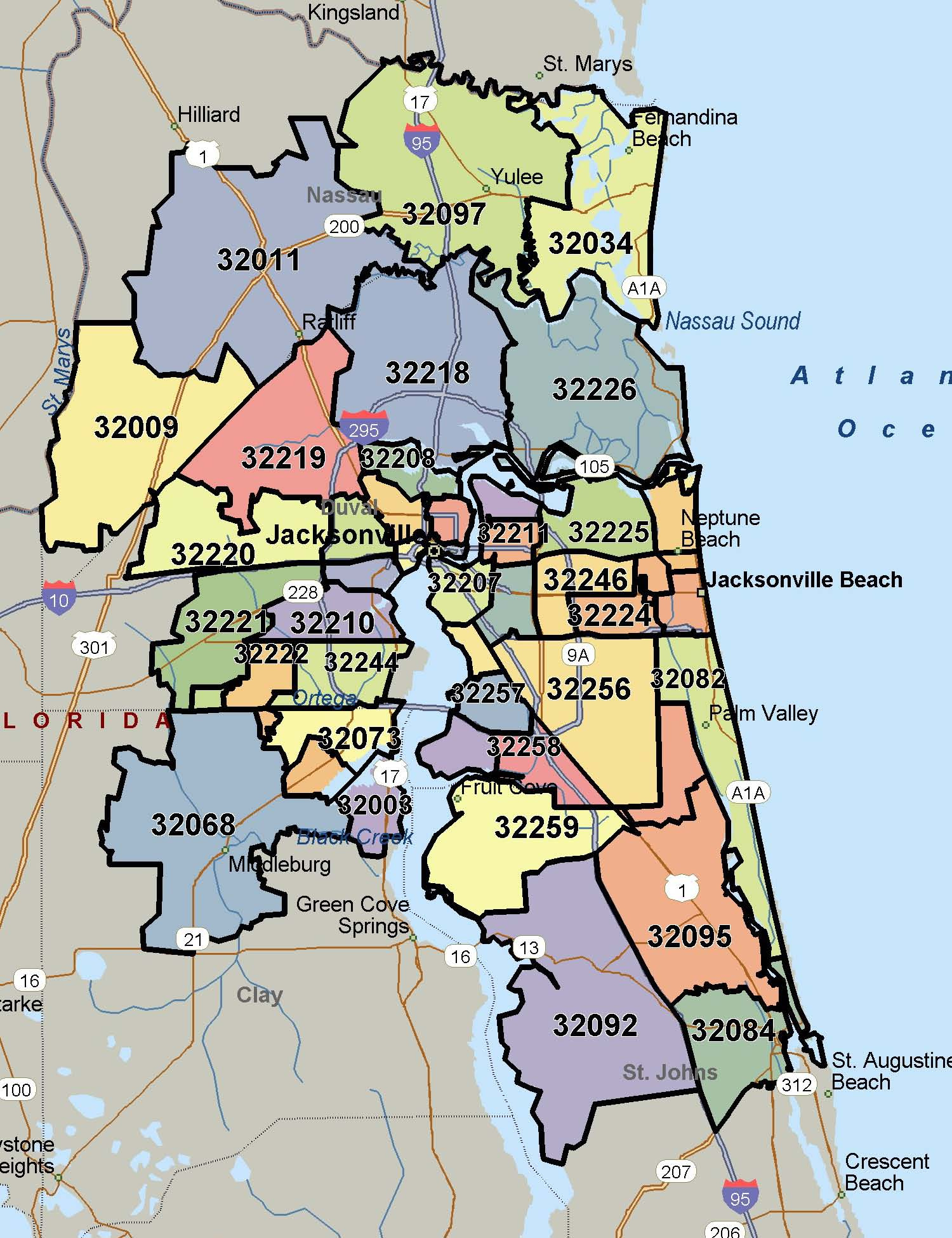 Map - Neflpg - Worksheets Library for Jacksonville Fl Zip Code Map Printable