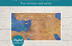Map Of Abraham'S Journey, Map Of Biblical Patriarchs, Old intended for Printable Map of Abraham&#039;s Journey