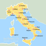 Map Of Airports In Italy: List Of Main International Italian Airports With Regard To Map Of The Boot Of Italy