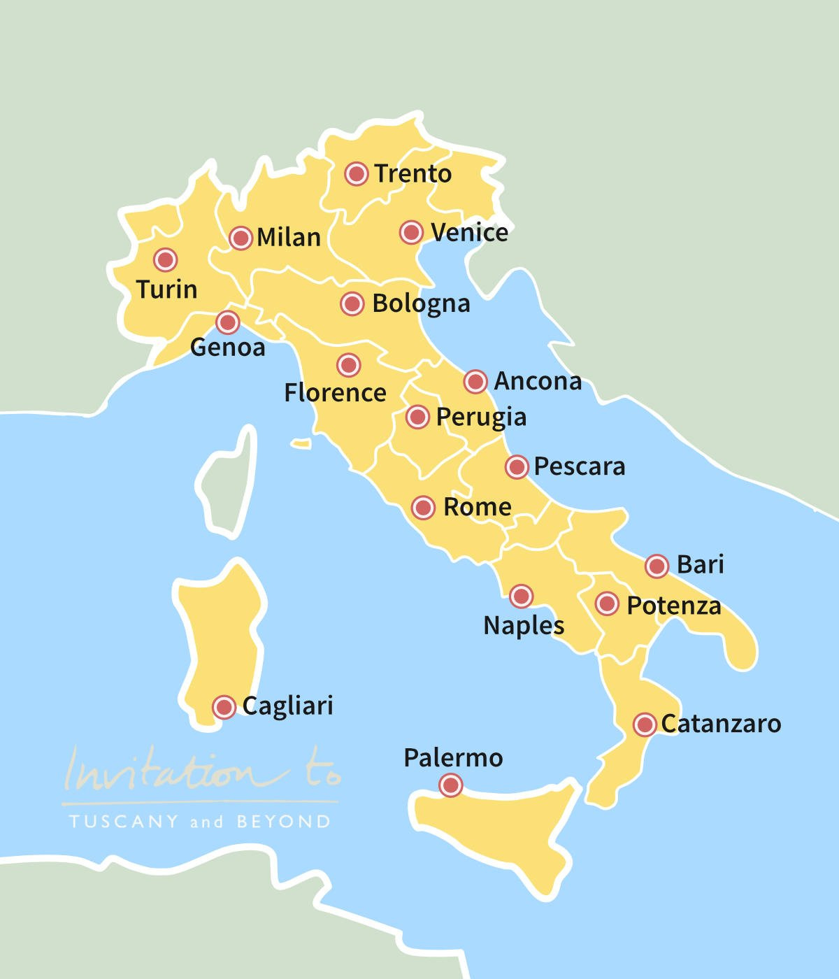 Map Of Airports In Italy: List Of Main International Italian Airports with regard to Map of the Boot of Italy