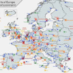 Map Of All Major Airports Of Europe With Over 1 Million Yearly With Map Of Western Europe With Main Airports Map Of All Major Airports Of Europe With Over 1 Million Yearly With Map Of Western Europe With Main Airports
