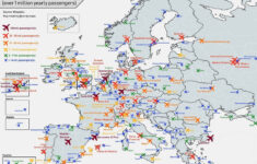 Map Of All Major Airports Of Europe With Over 1 Million Yearly with Map Of Western Europe With Main Airports