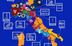 Map Of All Serie A Teams : R/Soccer inside Map Of Italian Football Clubs