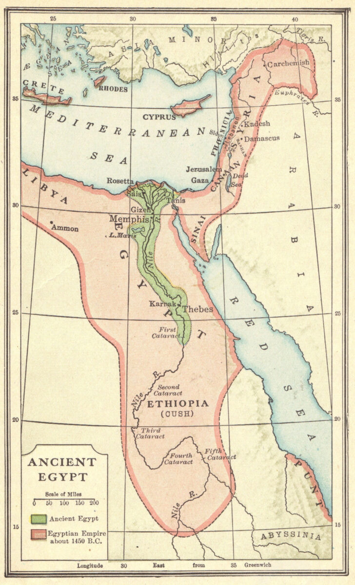 Free Printable Map of Ancient Egypt