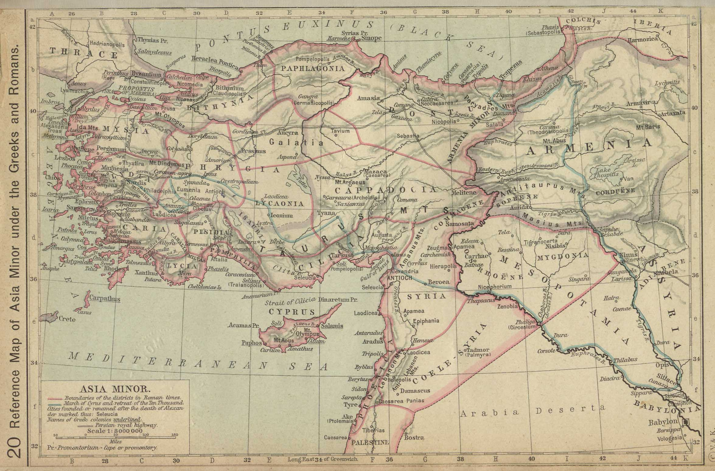 Map Of Asia Minor Under The Greeks And Romans regarding Map Of Eastern Europe And Asia Minor