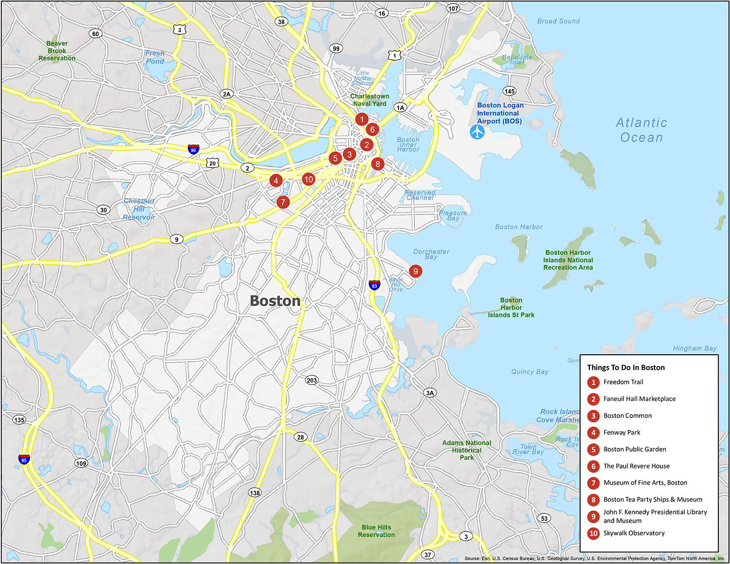 map of boston massachusetts gis geography in printable map of boston freedom trail Map Of Boston, Massachusetts - Gis Geography in Printable Map of Boston Freedom Trail