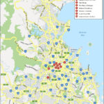 Map Of Brisbane, Australia   Gis Geography Pertaining To Brisbane Attractions Map Download