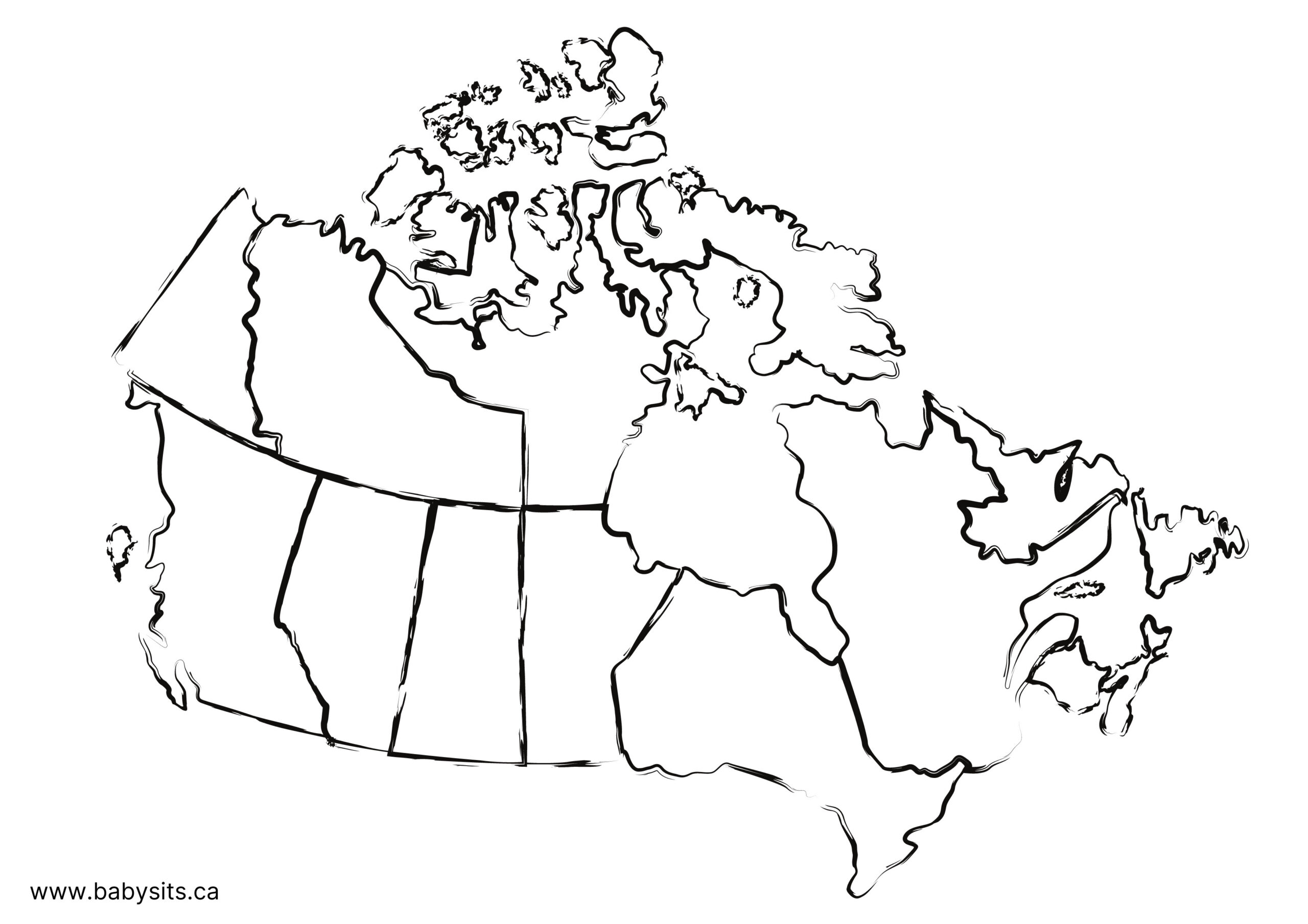 Map Of Canada For Kids (Free Printable), Facts And Activities intended for Free Printable Map of Canada Provinces and Territories