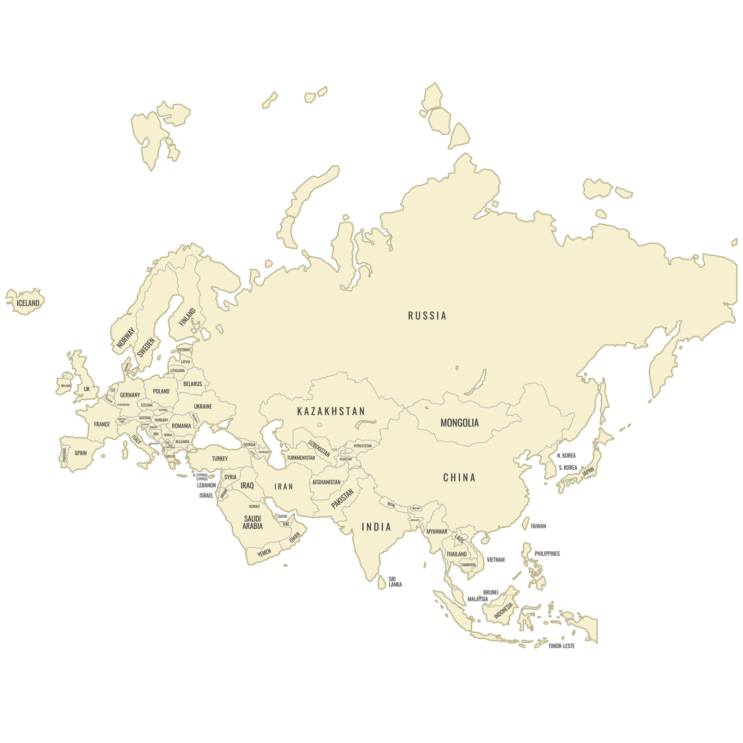 Map Of Eurasia — Ultimaps for Interactive Map of Europe and Asia
