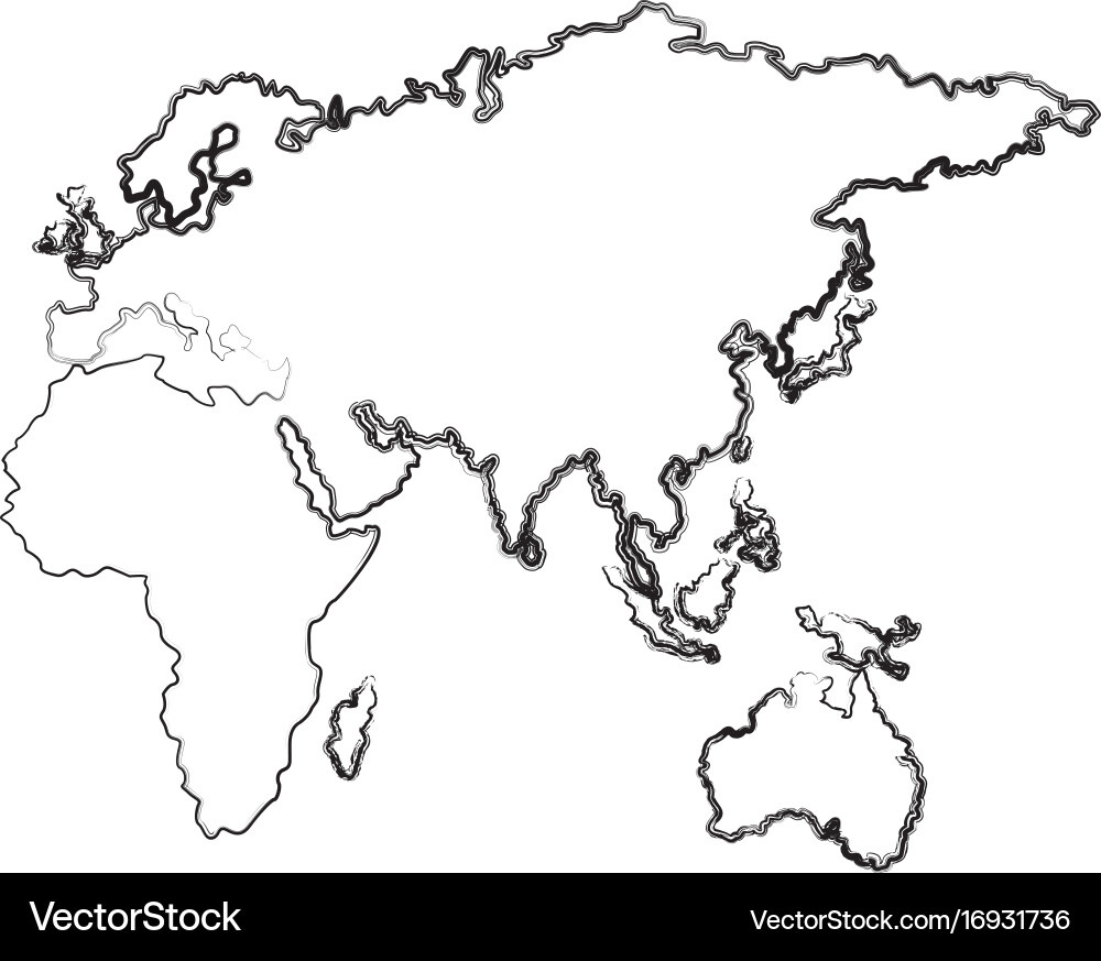 Map Of Europe Africa And Asia Country Royalty Free Vector throughout Blank Map Of Africa Europe And Asia