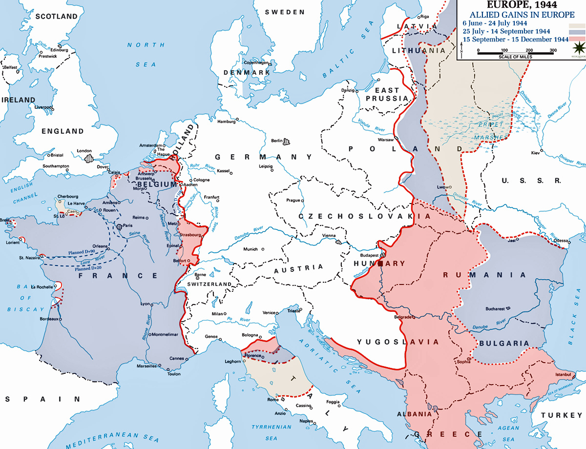 Map Of Europe In 1944 regarding Map Of Europe And Asia Ww2