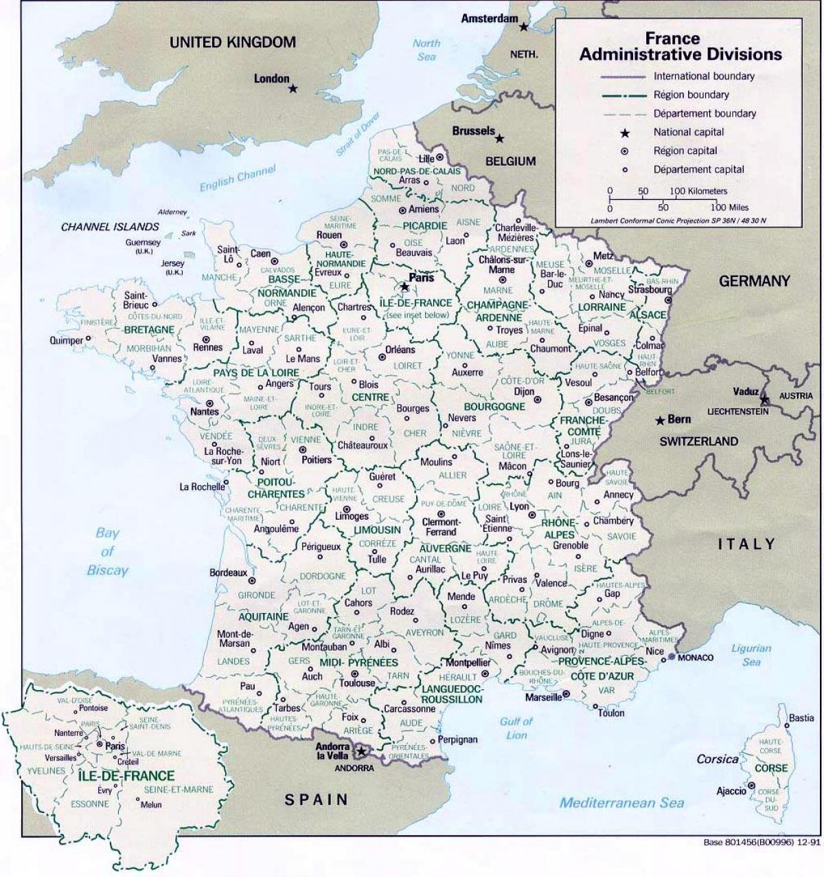 Map Of France Regions And Cities - Map Of France Regions With in Free Printable Map of France with Cities and Towns