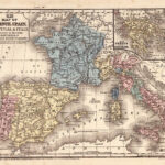 Map Of France, Spain, Portugal And Italy   Barry Lawrence Ruderman With Regard To Map Of Spain And France Italy