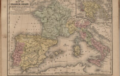 Map Of France, Spain, Portugal And Italy Engraved To Illustrate throughout Map Of Spain France Italy And Greece