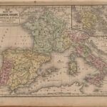 Map Of France, Spain, Portugal And Italy Engraved To Illustrate With Regard To Map Of Europe France Italy Spain